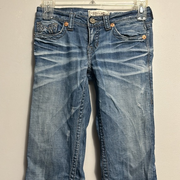 Big Star Liv bootcut distressed denim jeans low rise 27XXL extra long - Picture 2 of 8